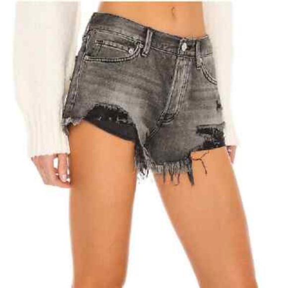 We The Free Pants - Free People Women's Distressed Gray Denim Cut Off Shorts Size 29